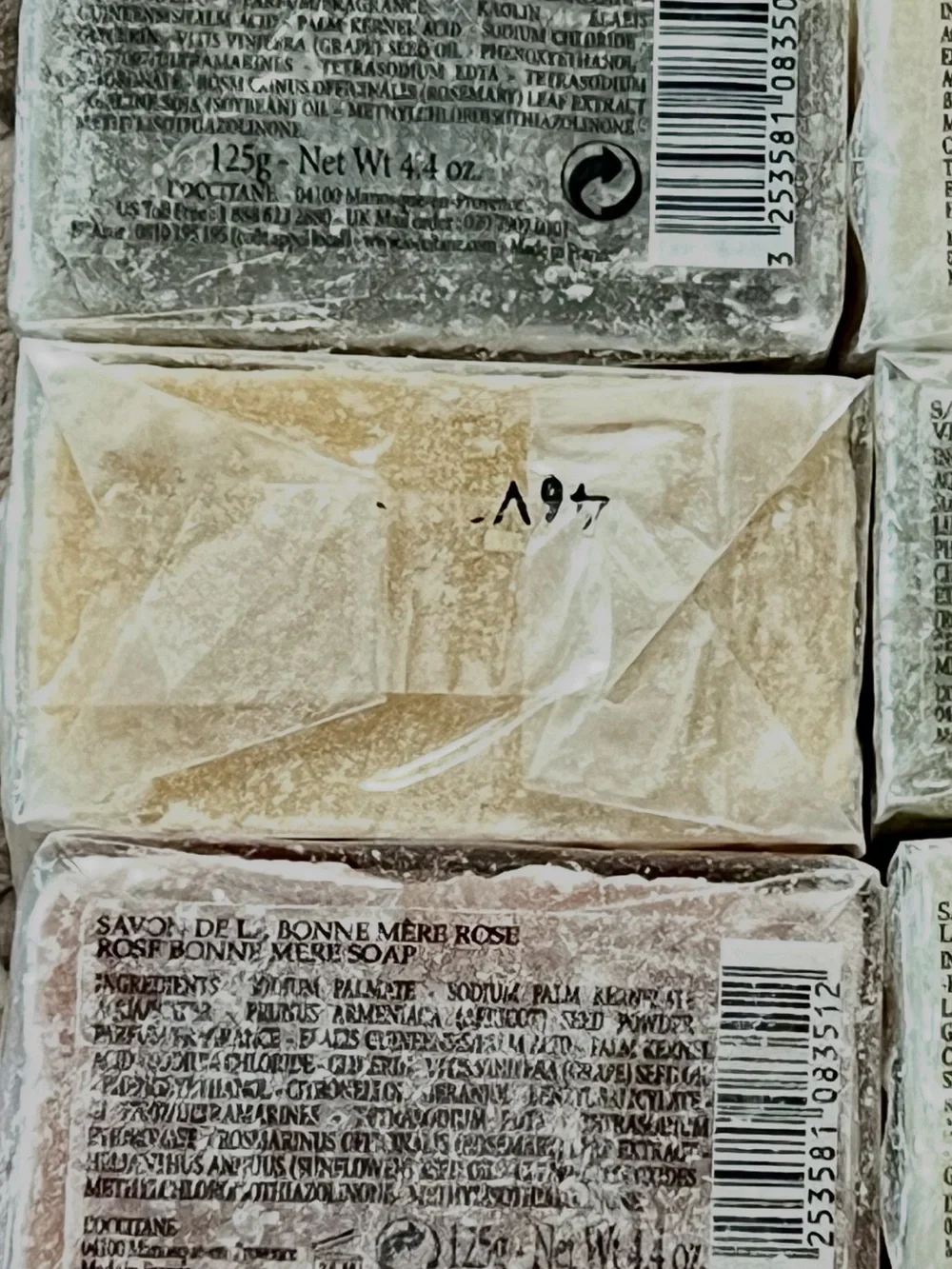 L’Occitane Bonne Mere Soap Lot 6 Bars 4.4 oz New READ Linden Rose Milk Lavender